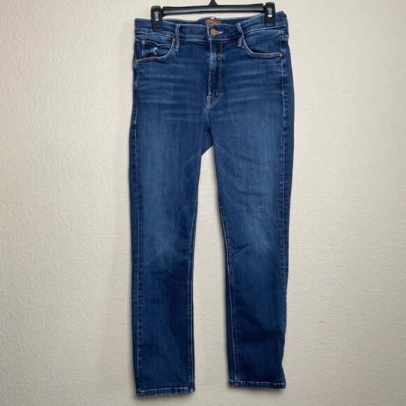 MOTHER Denim - MOTHER Womens The Mid Rise Dazzler Ankle Jean Denim Teaming Up Size 29